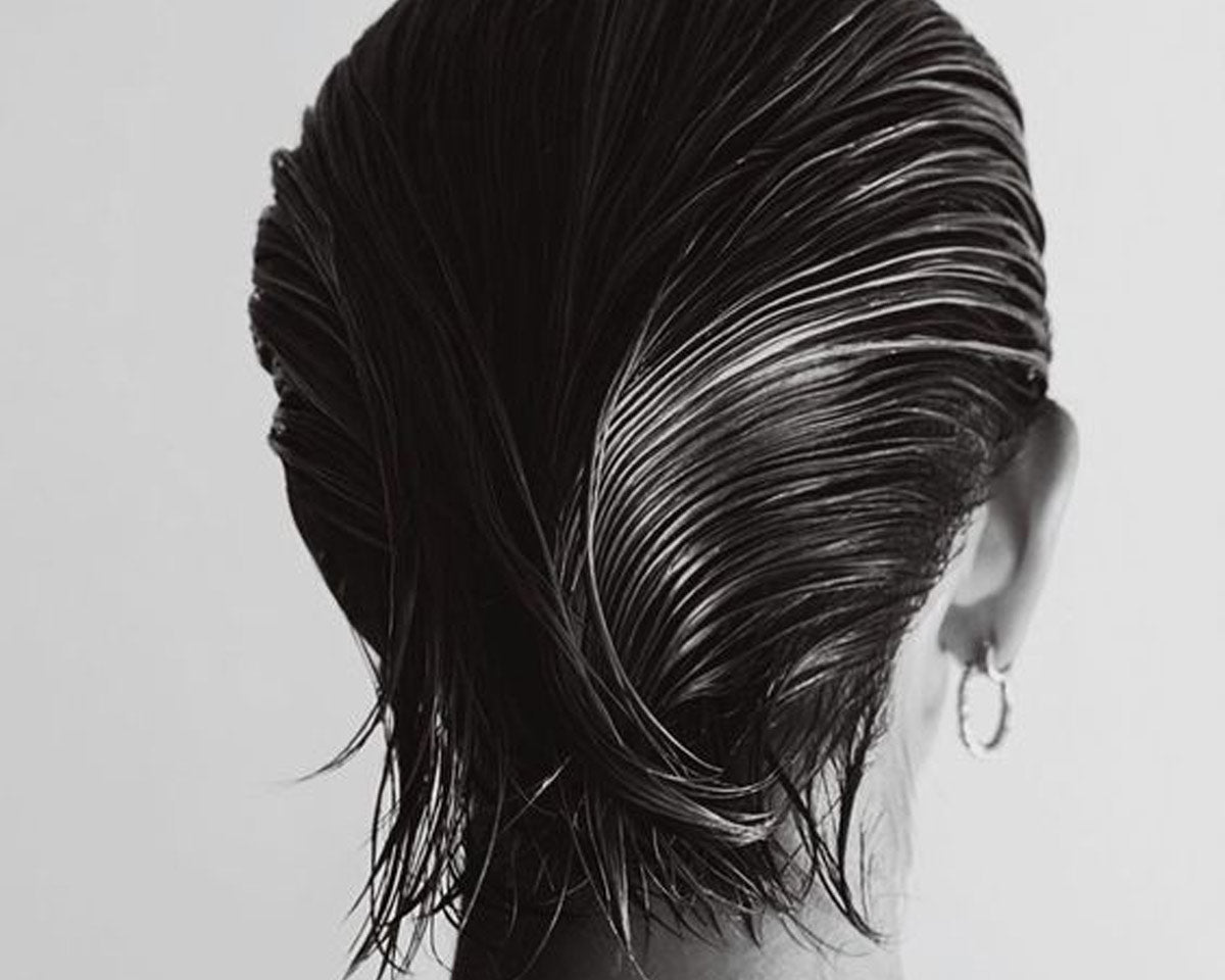 short wet look hairstyle