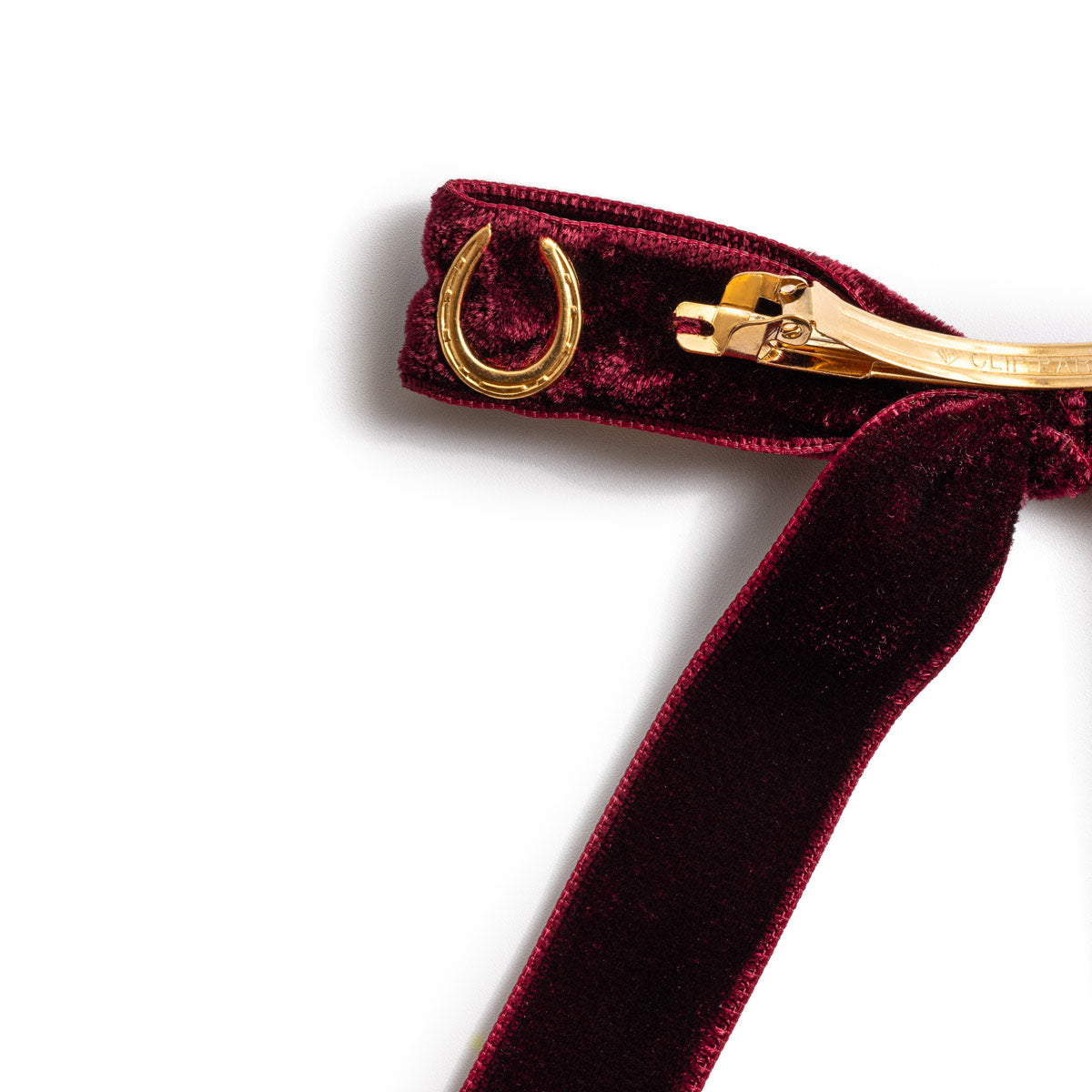 Leonor Greyl Trace Henningson hair bow in rouge - back detail
