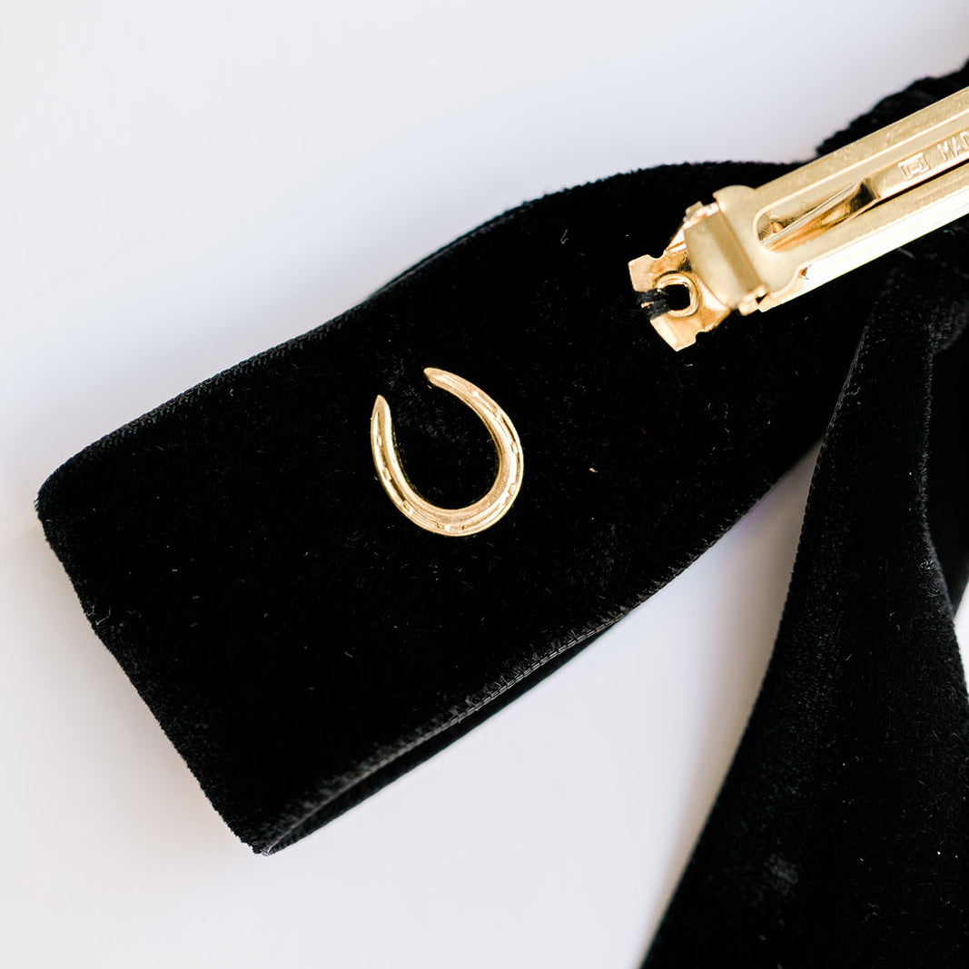 horseshoe detail on henningsen and co bardot bow for leonor greyl