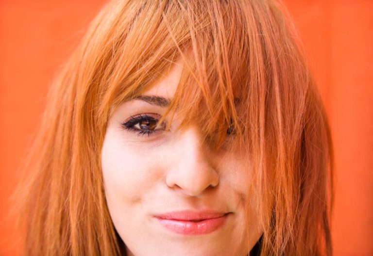 woman with beautiful copper hair
